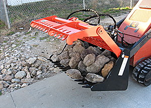 SARG Sweep Action Rock Grapple for Mini Skid 42